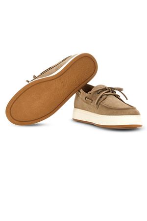 Hogan H-TV Beige Boat Shoes HOGAN | HXM6680GB60BTMC808
