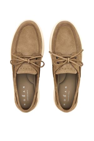 Hogan H-TV Beige Boat Shoes HOGAN | HXM6680GB60BTMC808