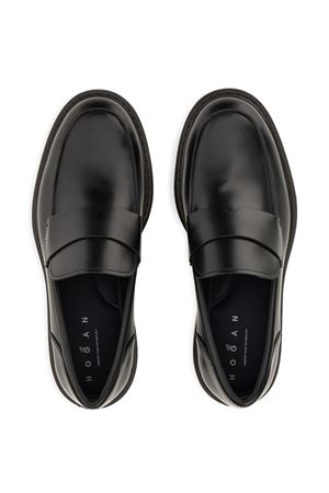 Hogan H704 Black Loafers HOGAN | HXM7040FZ10UWNB999