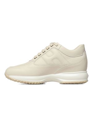 Sneakers Hogan Interactive in pelle  bianco crema HOGAN | HXW00N00010UTIB013
