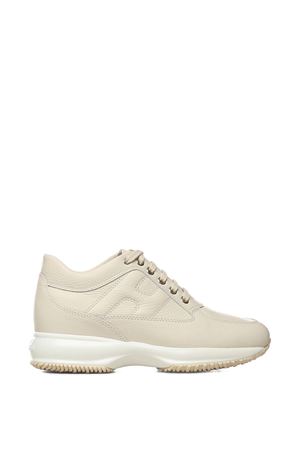Sneakers Hogan Interactive in pelle  bianco crema HOGAN | HXW00N00010UTIB013