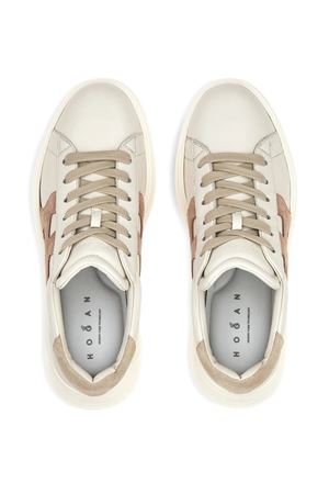 Hogan Rebel Sneakers in Ivory Pink and Beige HOGAN | HXW5620DN61N1M0RV8