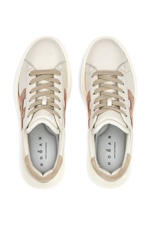 Hogan Rebel Sneakers in Ivory Pink and Beige HOGAN | HXW5620DN61N1M0RV8
