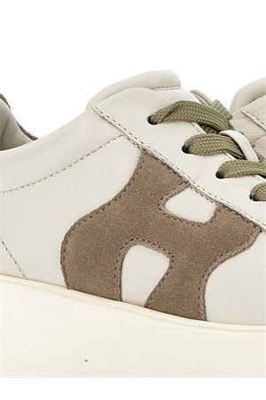Hogan Rebel Sneakers in Ivory Gray Beige HOGAN | HXW5620DN61N1M0RV9