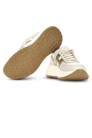 Hogan Hi-Fi Sneakers in Ivory Gold HOGAN | HXW6690FR30U7I022E