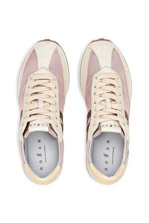 Hogan Athletic Sneakers in Yellow, Pink, and Beige HOGAN | HXW6990GA20V0N0FEC