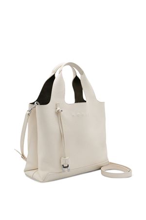 Shopping bag in ivory hammered leather HOGAN | KBW01RA0200TH1B013