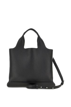 Black Hammered Leather Shopping Bag HOGAN | KBW01RA0200TH1B999