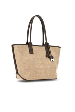 Hogan Address Shopping Bag Small Brown Ivory HOGAN | KBW01TA2200UW87E03