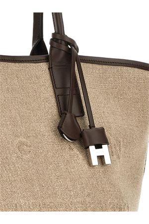 Hogan Address Shopping Bag Small Brown Ivory HOGAN | KBW01TA2200UW87E03