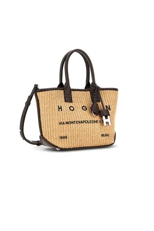Hogan Address Shopping Bag Mini Brown Ivory HOGAN | KBW01TA5100UYI7E06