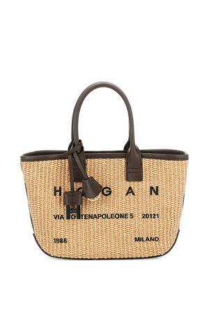 Borsa Shopping Hogan Address Mini Marrone Avorio HOGAN | KBW01TA5100UYI7E06