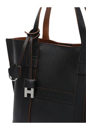 Hogan Script Shopping Bag Small Black HOGAN | KBW01WA0200UZU7E25