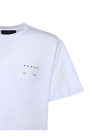 T-Shirt in cotone bianco HOGAN | KQMB3522360ZFVB001