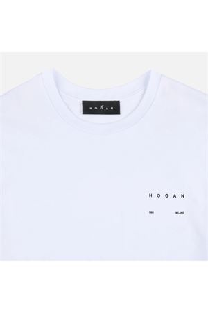 T-Shirt in cotone bianco HOGAN | KQWB3520390ZFVB001