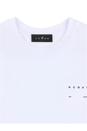 T-Shirt in cotone bianco HOGAN | KQWB3520390ZFVB001