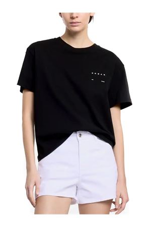 T-Shirt in cotone nero HOGAN | KQWB3520390ZFVB999