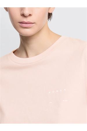 T-Shirt in cotone rosa HOGAN | KQWB3520390ZFVM001